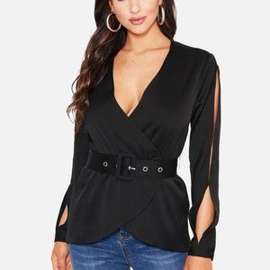 Bebe split sleeve jacket